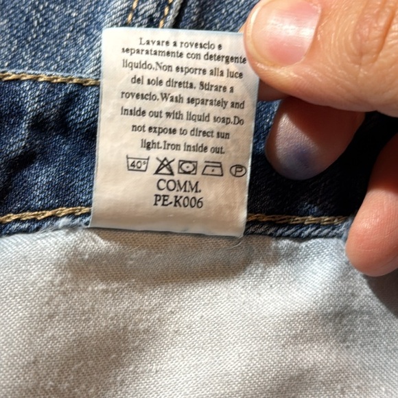 Kaos Made in Italy Distressed Denim Shorts size 26 - Picture 9 of 9